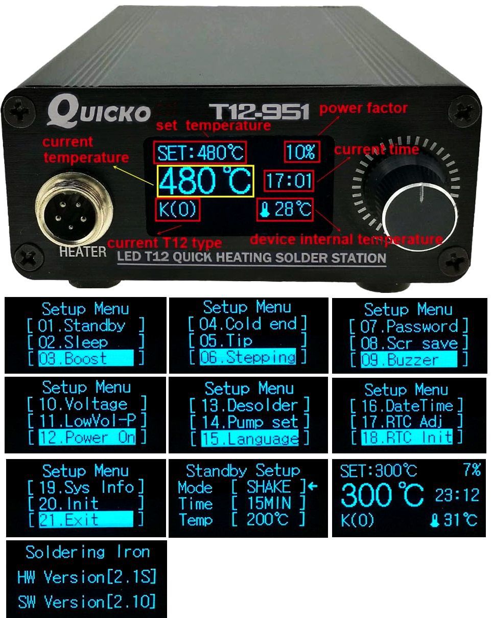 Estacion de soldadura T12-951 con display 